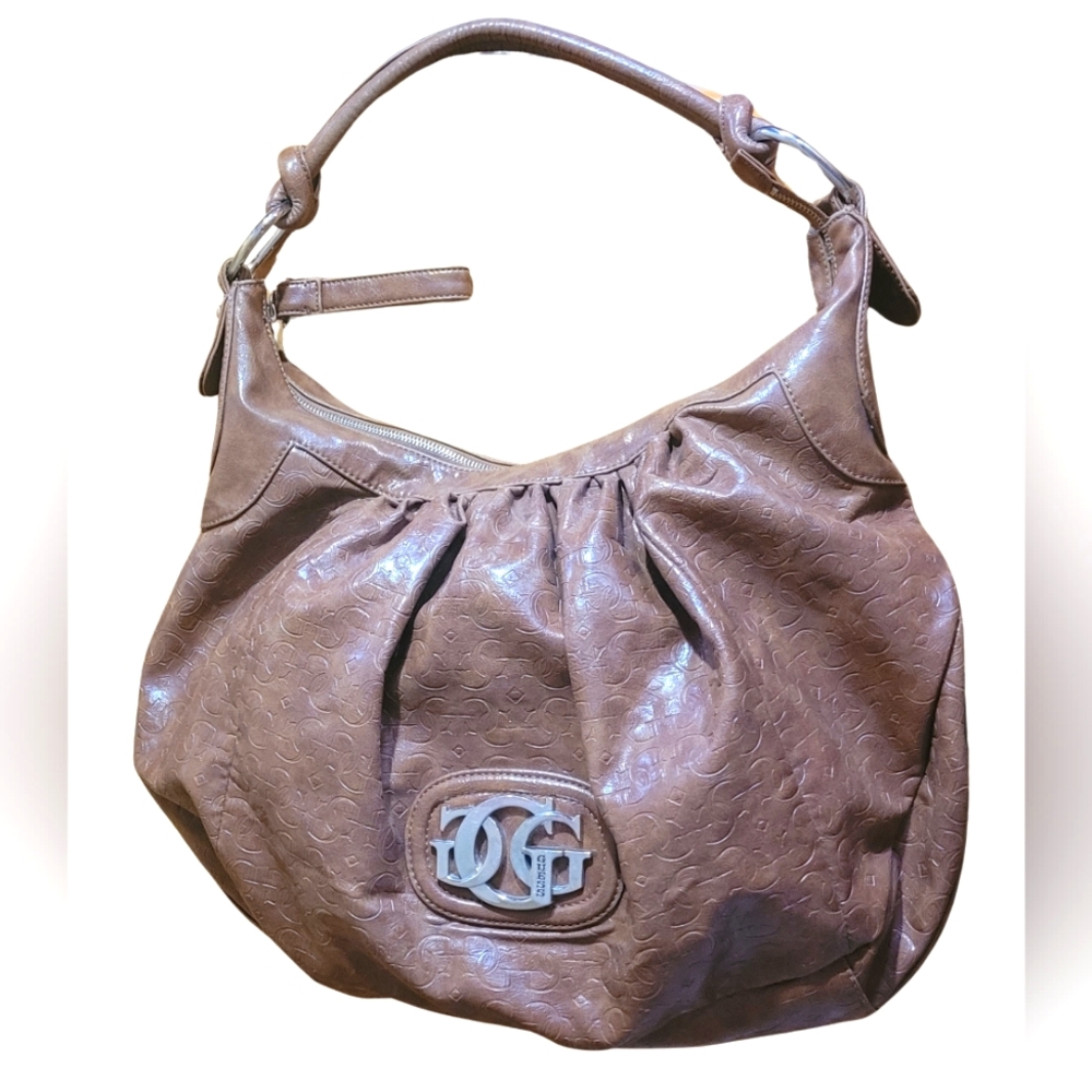 Guess Large Hobo bag Brown and Silver